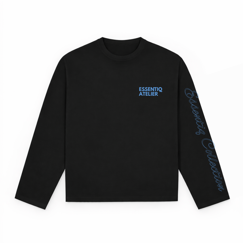 103002 ZWART/BLAUW LONGSLEEVE