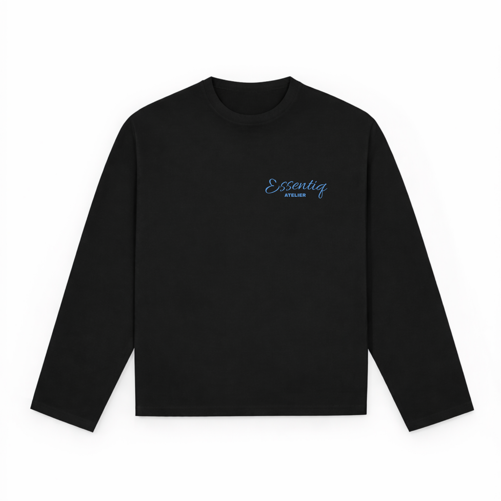 103006 ZWART/BLAUW LONGSLEEVE
