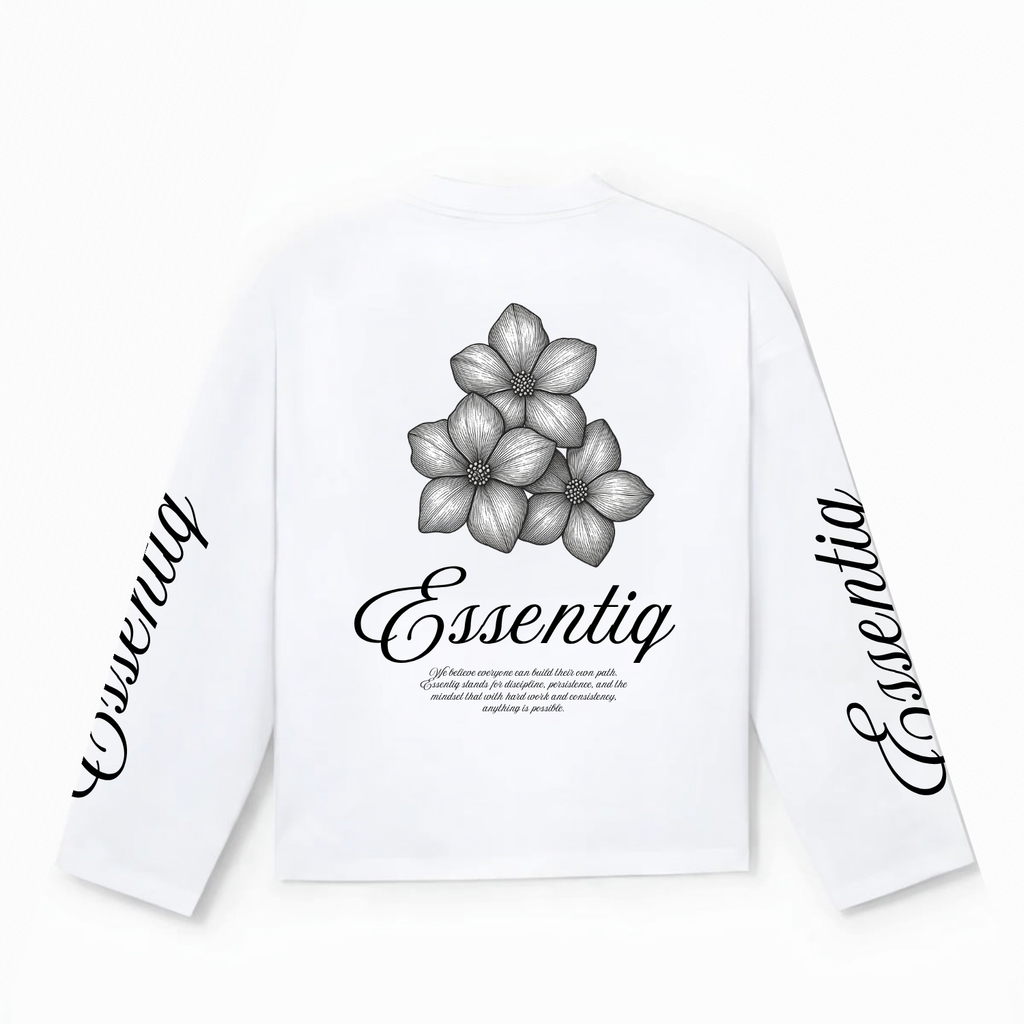 104001 WIT/ZWART LONGSLEEVE