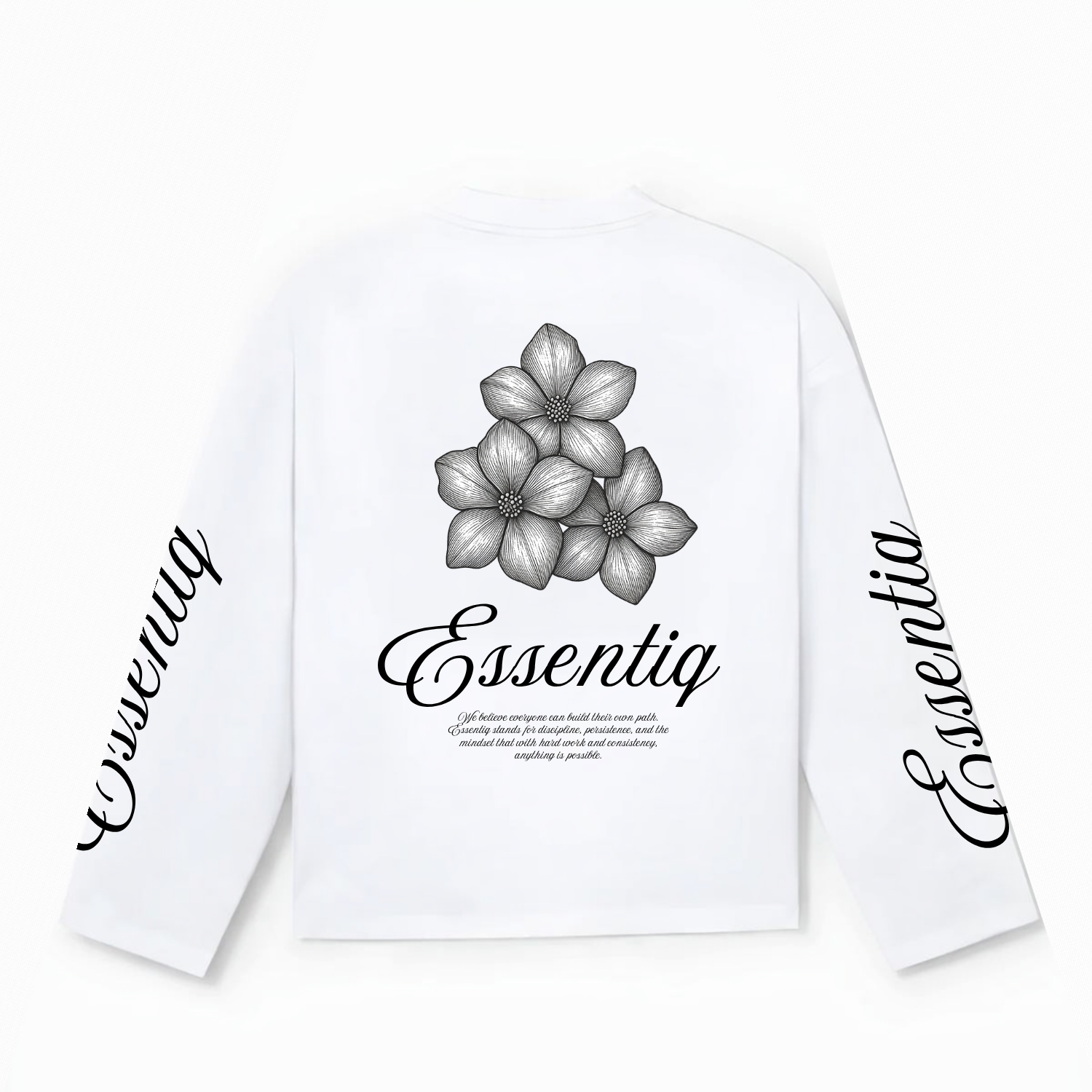 104001 WIT/ZWART LONGSLEEVE