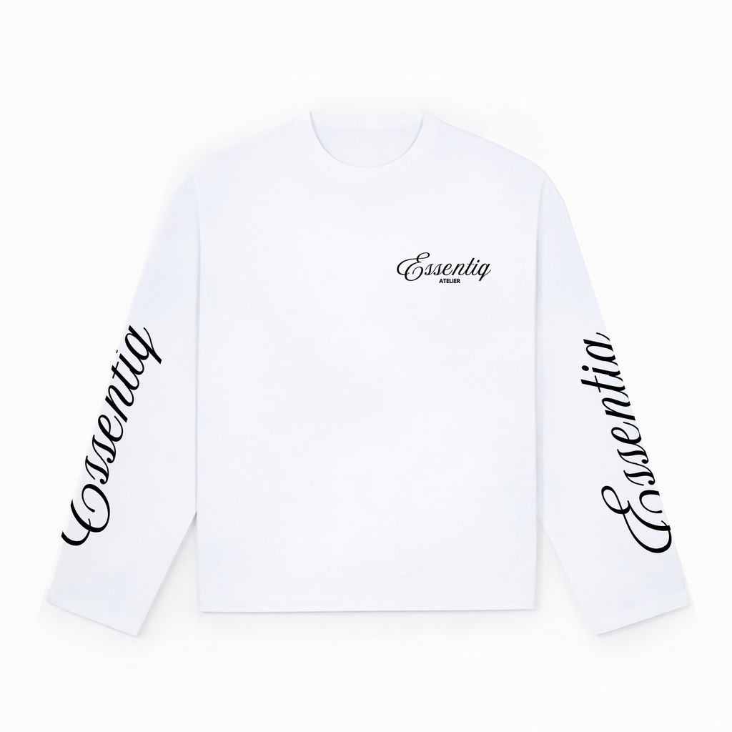104001 WIT/ZWART LONGSLEEVE