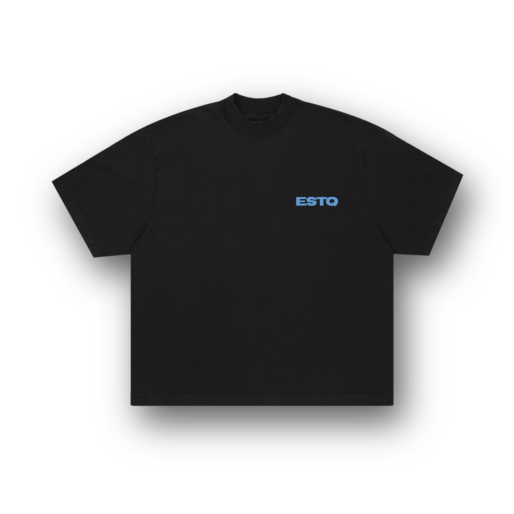 202001 ZWART/BLAUW T-SHIRT