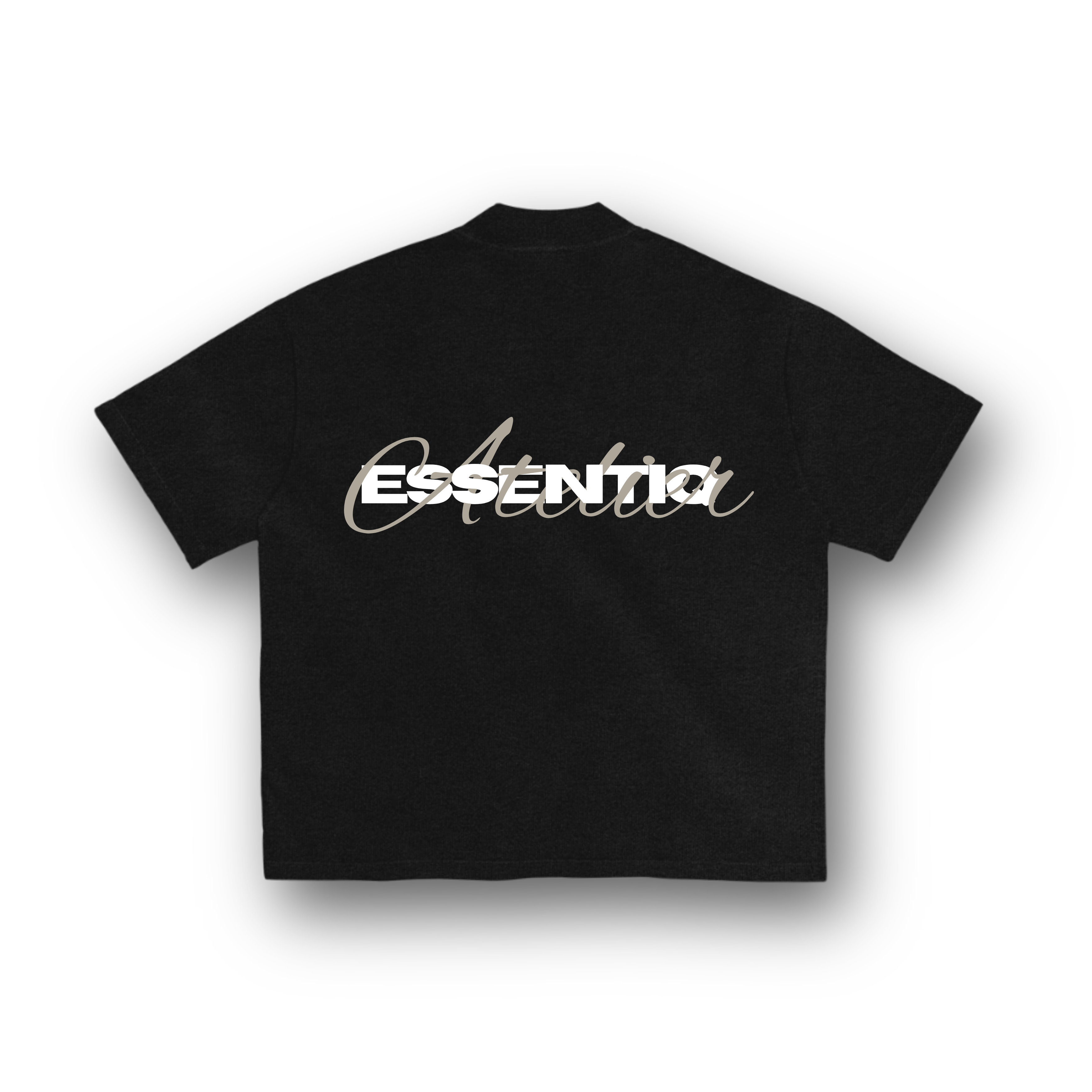 202003 ZWART/BEIGE T-SHIRT